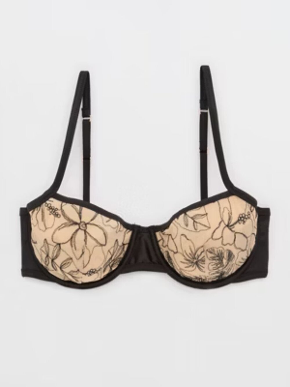 Aerie Show Off Embroidery Unlined Bra 38D NWOT